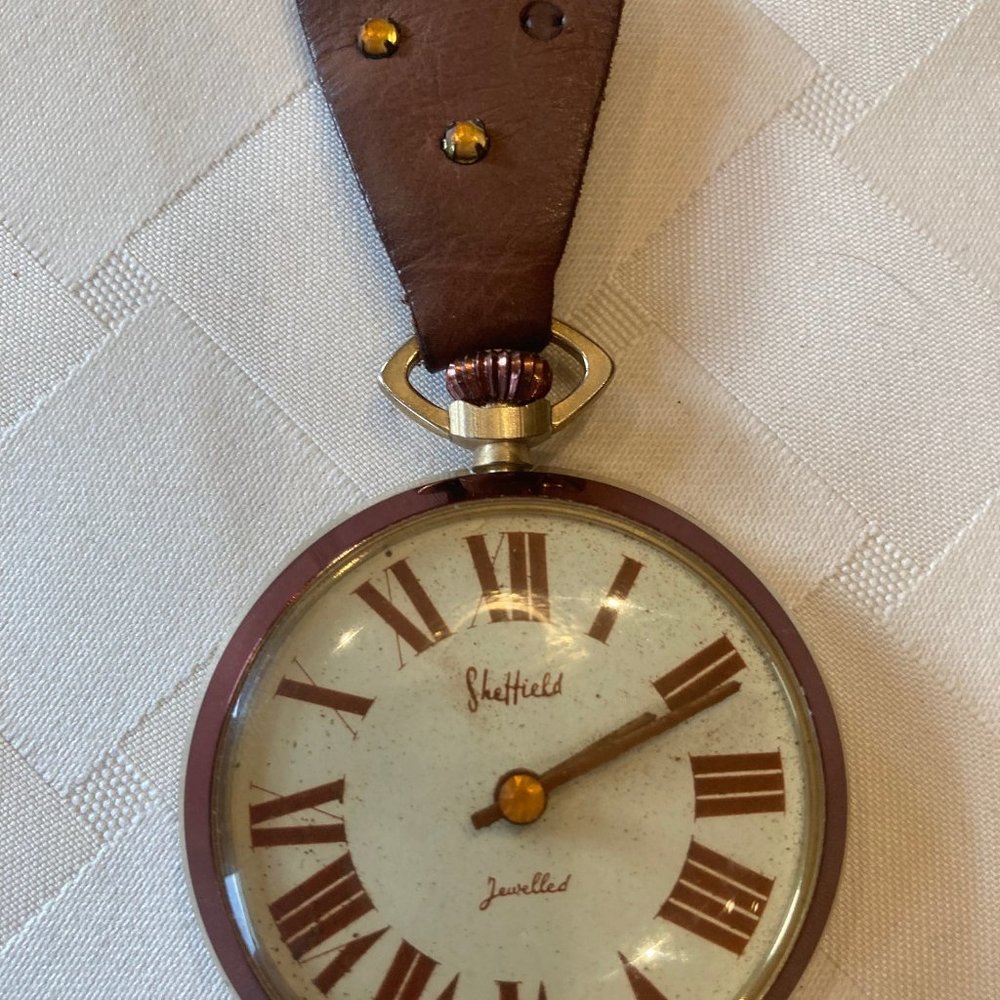 Vintage Sheffield, Swiss Made, Jeweled, Necklace Pendant Watch